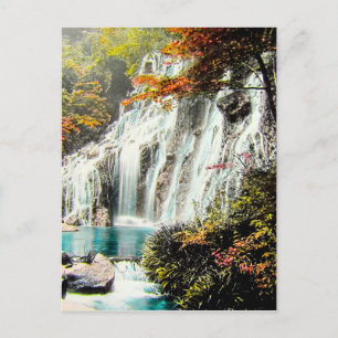 TAKAGI Glass Magic Lantern AMADARE WATERFALL Postcard