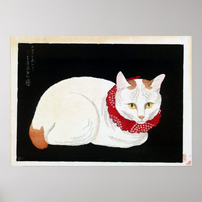Takahashi Shōtei White Cat Poster (Front)