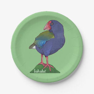 Takahe NZ bird Paper Plate