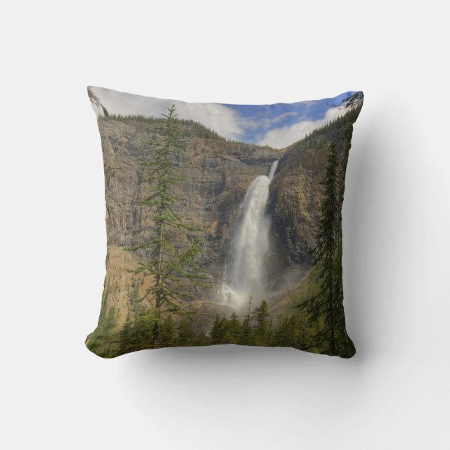 Takakkaw Falls Throw Pillow (Front)