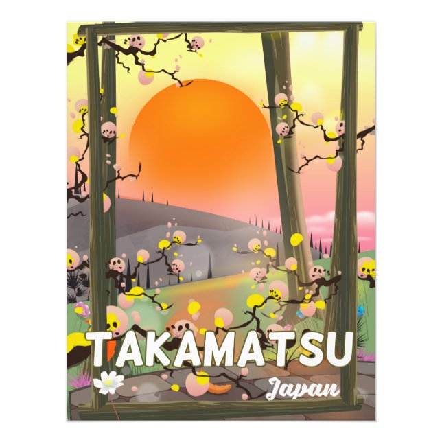 Takamatsu japan travel poster (Front)