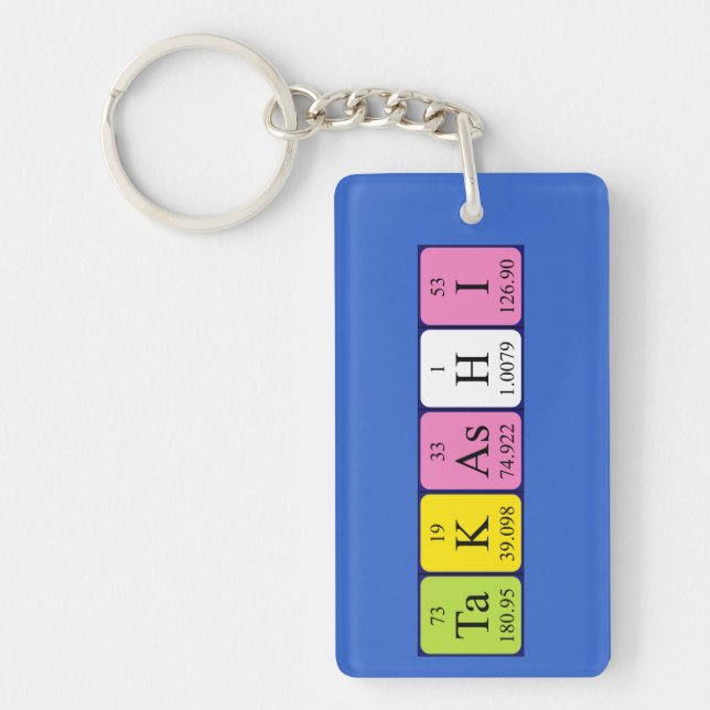 Takashi periodic table name keyring (Front)