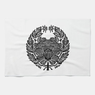 Takatsukasa peony (research on Jomon) Kitchen Towel