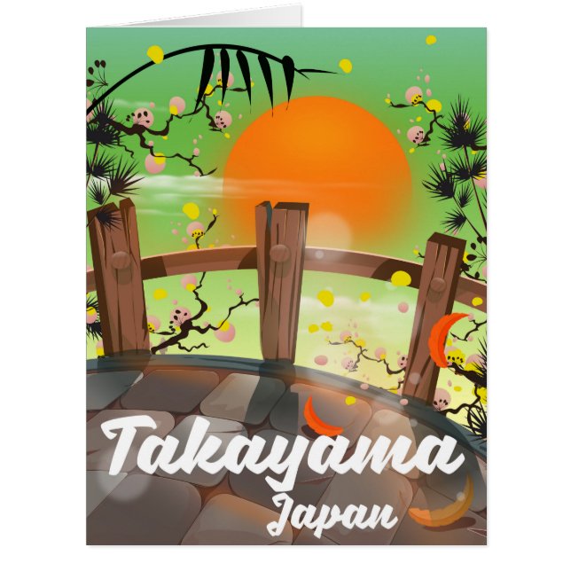 Takayama Japanese blossom poster. (Front)