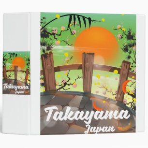 Takayama Japanese blossom poster. Binder