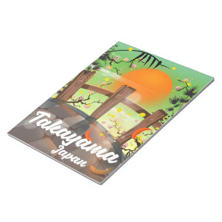 Takayama Japanese blossom poster. Notepad