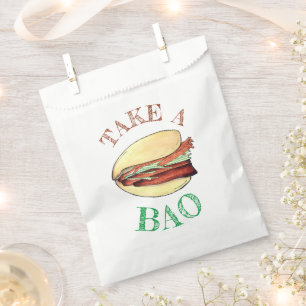 TAKE A BAO Pork Belly Bun Chinese Taiwanese Food Favour Bag