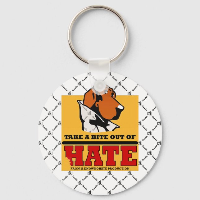 TAKE A BITE OUT OF HATE KEYCHAIN (Front)