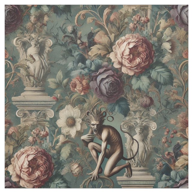 Take a Bow – Gothic Victorian Statement Tile Fabric (Swatch)