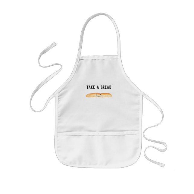 Take A Bread - Funny Smiley Kids Apron (Front)