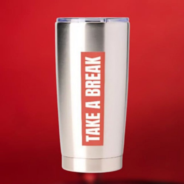 Take A Break Red Block Thermal Tumbler (Creator Uploaded)