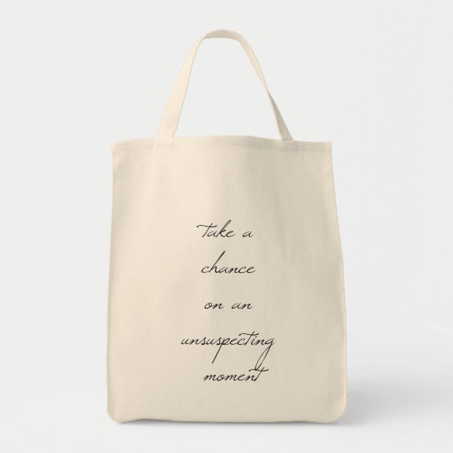 Take A Chance Grocery Tote Bag (Front)