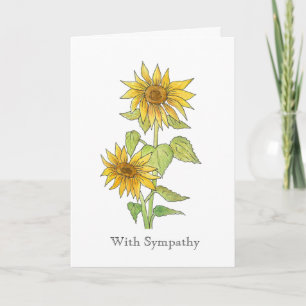 Take a deep breath Sunflower Sympathy Card