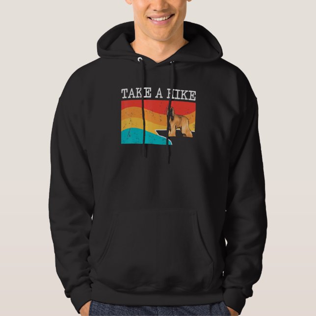 Take A Hike Afghan Hound Graphic Hiking Hoodie (Front)