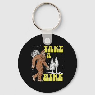 Take A Hike Bigfoot Night Funny Hiking Sasquatch V Keychain