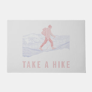Take a Hike Blue and Red Doormat