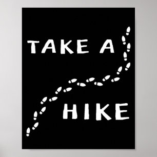 Take a Hike - Footsteps Design Poster