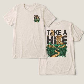Take a Hike – Funny Hiking Quote with Boot Tri-Blend Shirt