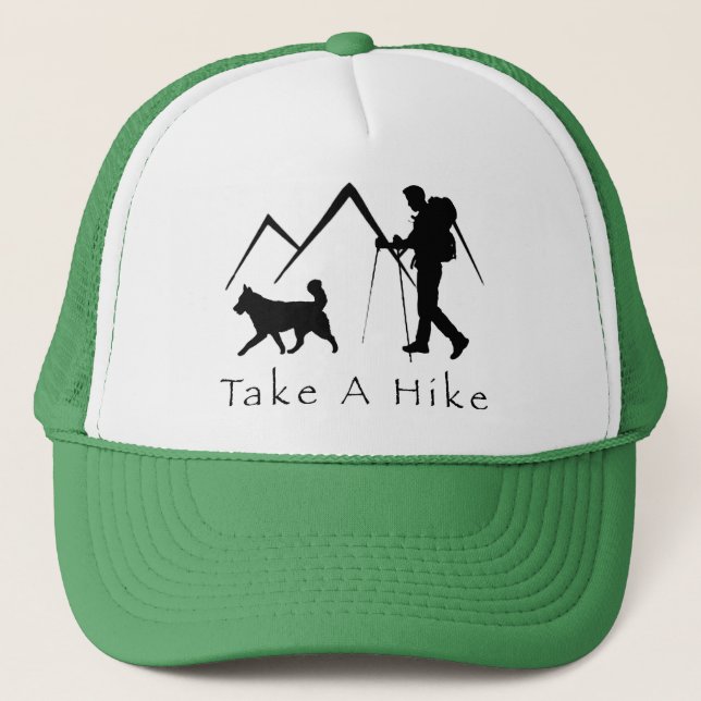 Take A Hike Hat-Mountains Trucker Hat (Front)