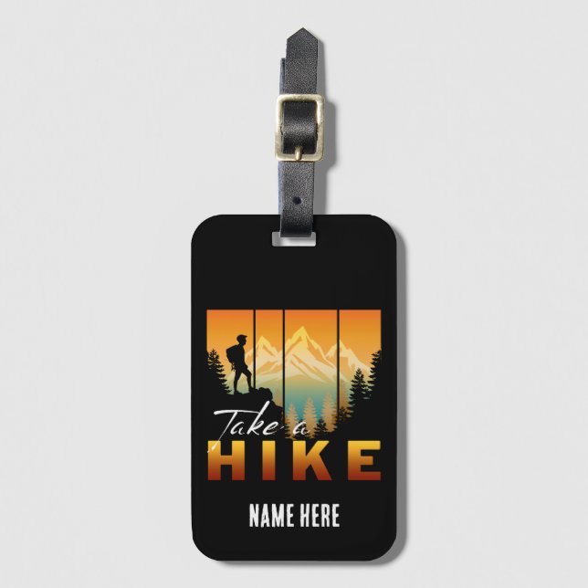 Take A Hike Luggage Tag (Front Vertical)