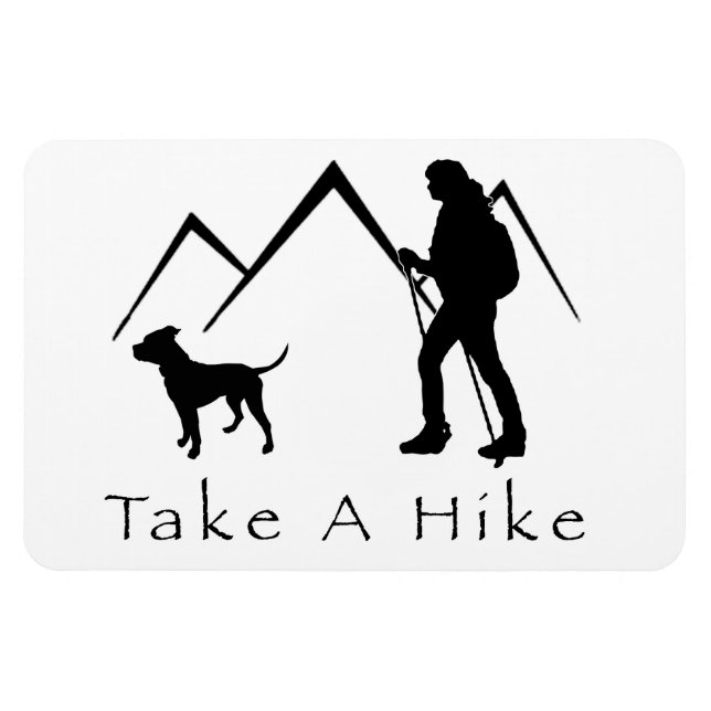 Take a Hike Magnet-Pitbull/Mountain Magnet (Horizontal)