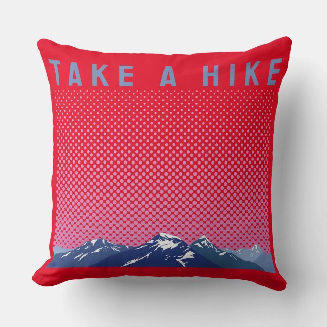 Take a Hike / Outdoor  Adventure Throw Pillow (Front)