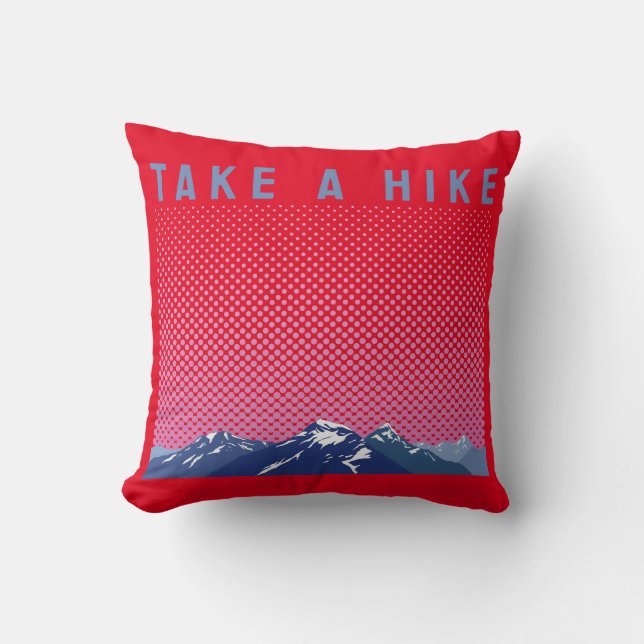 Take a Hike / Outdoor  Adventure Throw Pillow (Front)
