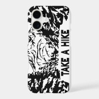 Take a Hike quote monochrome mountain landscape