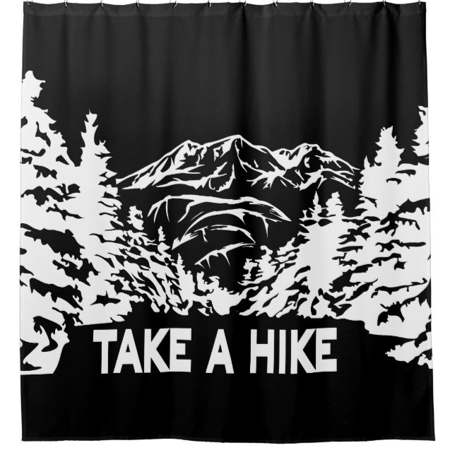 Take a Hike quote monochrome mountain landscape (Front)