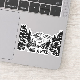 Take a Hike quote monochrome mountain landscape