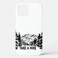 Take a Hike quote monochrome mountain landscape