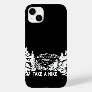 Take a Hike quote monochrome mountain landscape Case-Mate iPhone 14 Plus Case