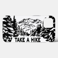 Take a Hike quote monochrome mountain landscape