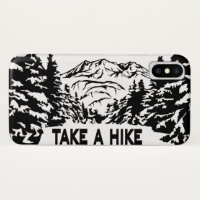 Take a Hike quote monochrome mountain landscape