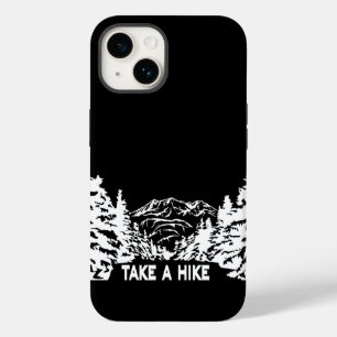Take a Hike quote monochrome mountain landscape Case-Mate iPhone 14 Case