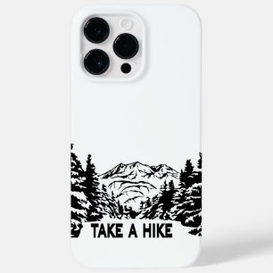 Take a Hike quote monochrome mountain landscape Case-Mate iPhone 14 Pro Max Case