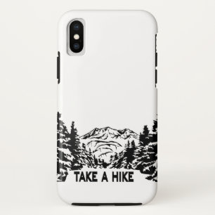 Take a Hike quote monochrome mountain landscape Case-Mate iPhone Case