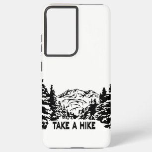 Take a Hike quote monochrome mountain landscape Samsung Galaxy Case