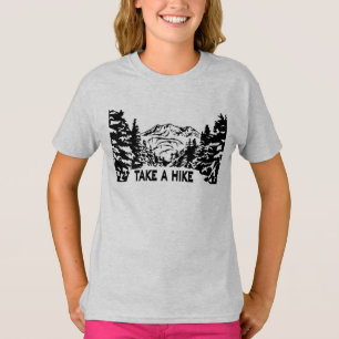 Take a Hike quote monochrome mountain landscape T-Shirt