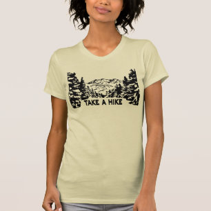 Take a Hike quote monochrome mountain landscape T-Shirt