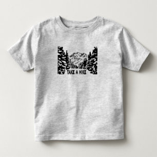 Take a Hike quote monochrome mountain landscape Toddler T-shirt