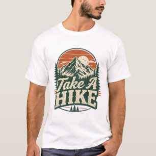 Take A Hike Retro Hiking T‑Shirt T-Shirt