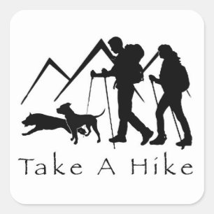 Take a Hike Sticker- Pitbulls Square Sticker