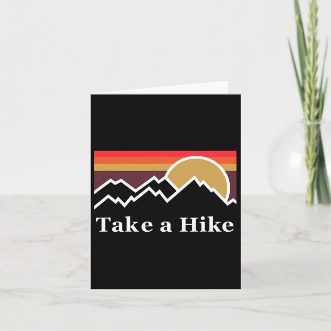 Take A Hike Sun Design Fr Wander  Card (Front)