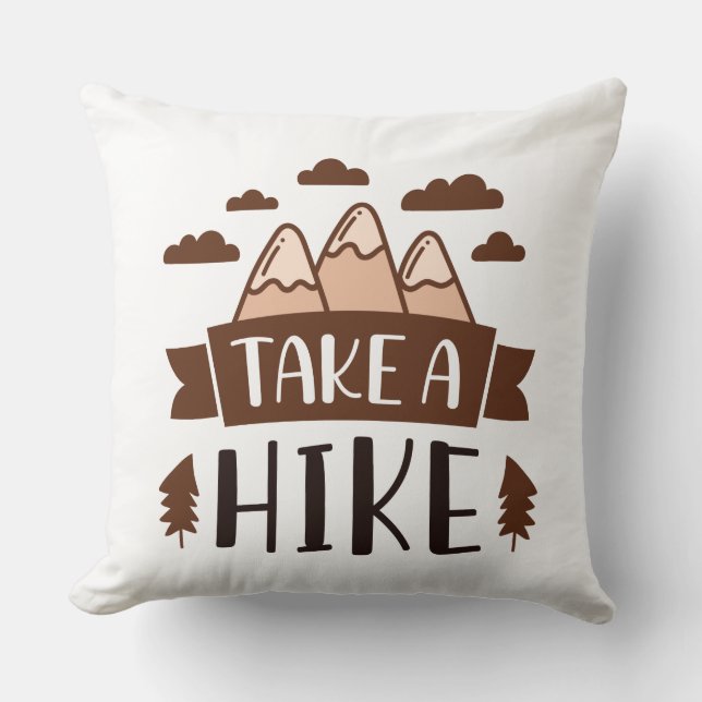 Take A Hike Throw Pillow (Front)