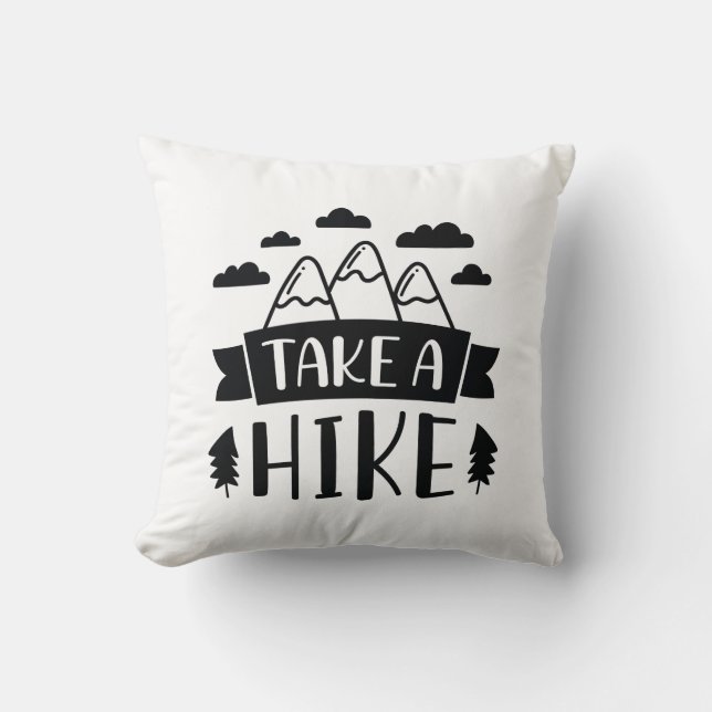 Take A Hike Throw Pillow (Front)