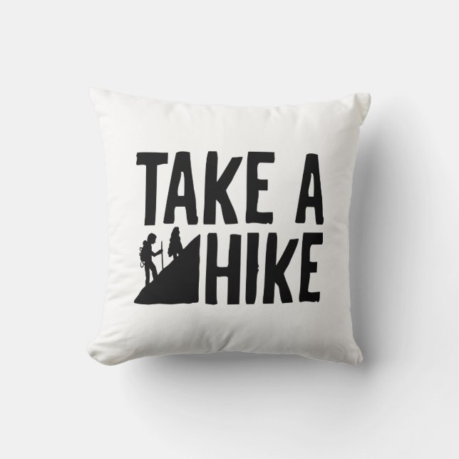 Take A Hike Throw Pillow (Front)