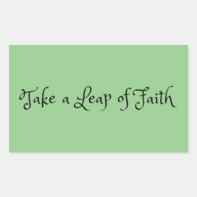 "Take a Leap of Faith" Phrase Sticker (Front)