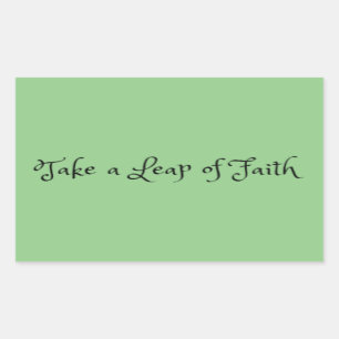 "Take a Leap of Faith" Phrase Sticker