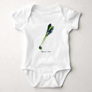 take a leek - light baby bodysuit